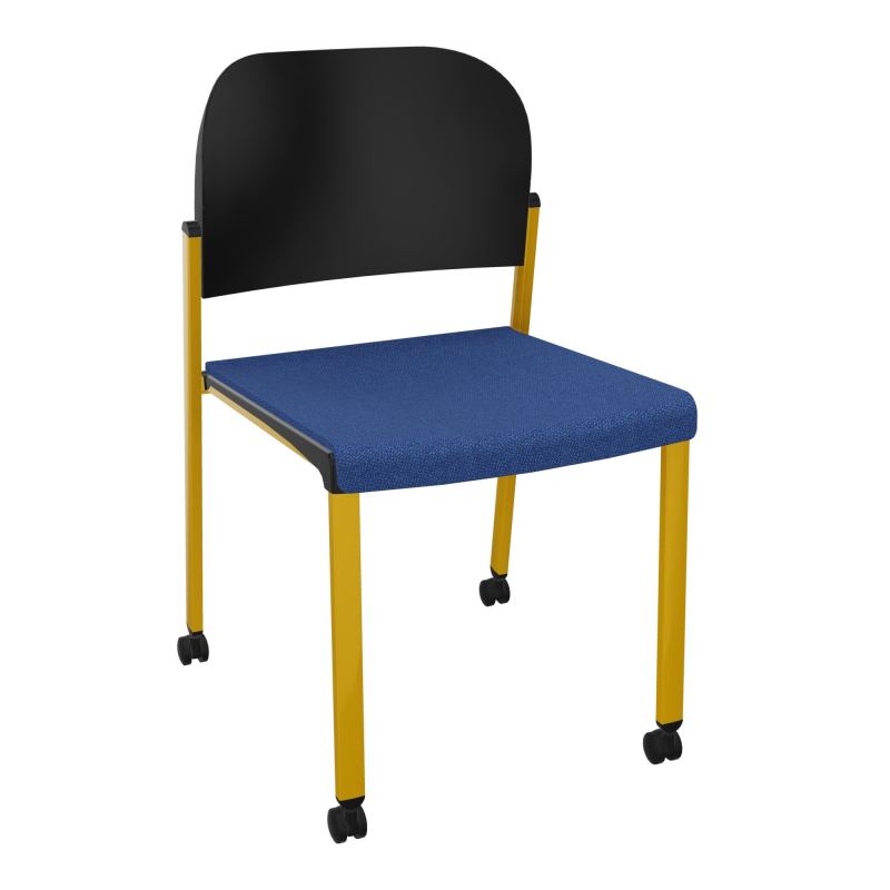ROMY CHAISE 4P ROULT ASSISE TISSU DOSSIER POLYPRO SANS ACCOUDOIRS BH SX PU