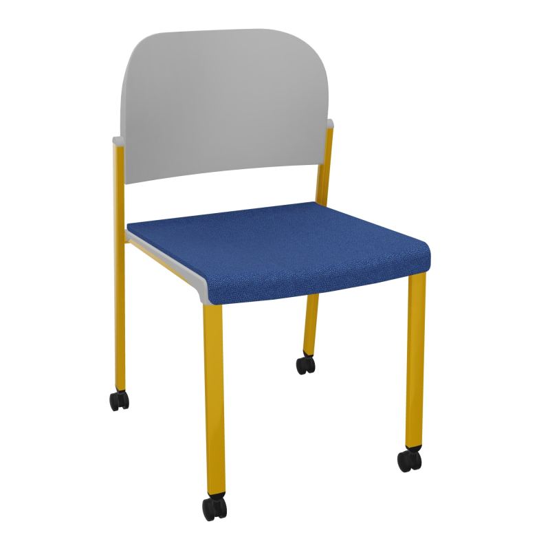 ROMY CHAISE 4P ROULT ASSISE TISSU DOSSIER POLYPRO SANS ACCOUDOIRS BH SX PX