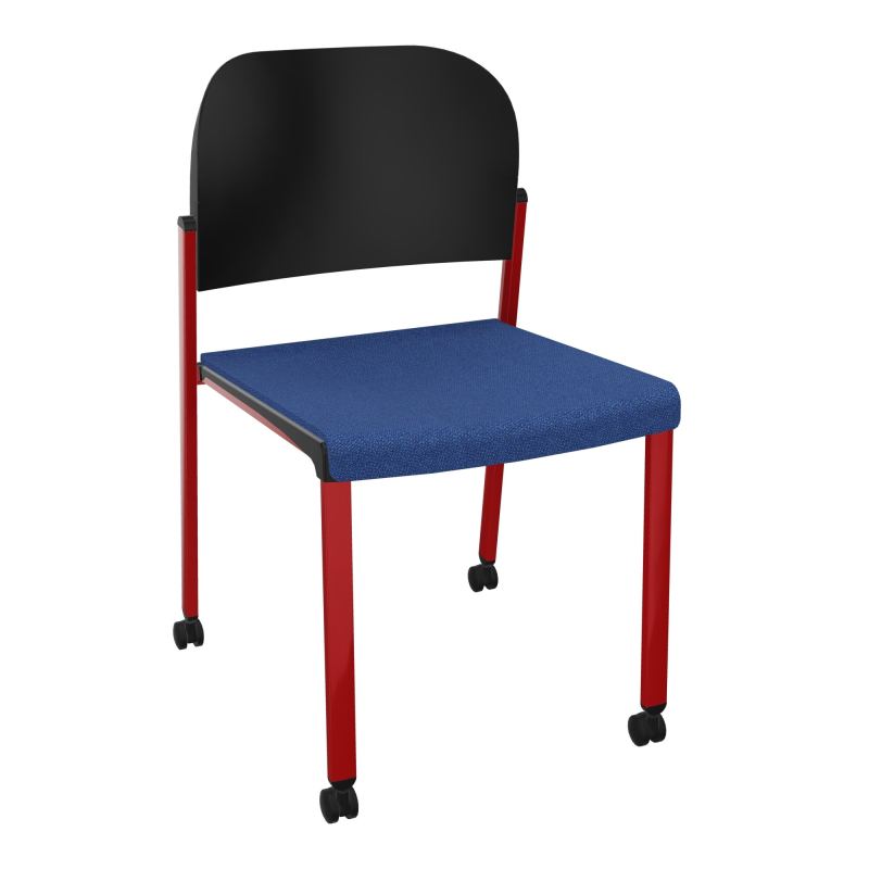 ROMY CHAISE 4P ROULT ASSISE TISSU DOSSIER POLYPRO SANS ACCOUDOIRS BH ZY PU