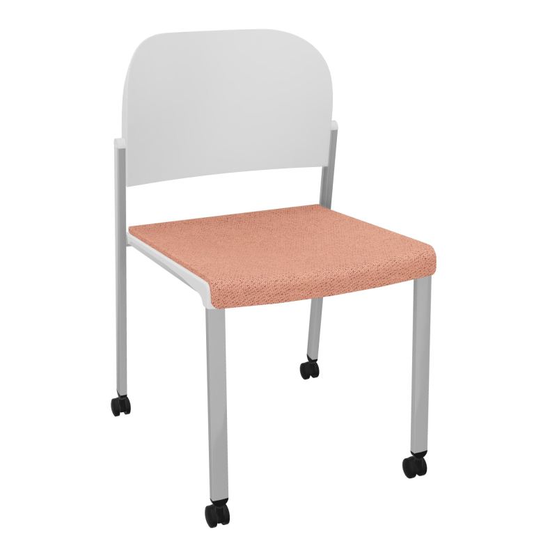 ROMY CHAISE 4P ROULT ASSISE TISSU DOSSIER POLYPRO SANS ACCOUDOIRS BL SB PT