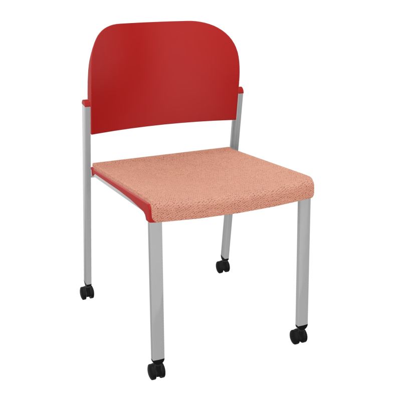 ROMY CHAISE 4P ROULT ASSISE TISSU DOSSIER POLYPRO SANS ACCOUDOIRS BL SB PZ