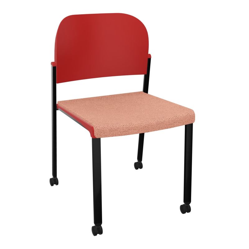 ROMY CHAISE 4P ROULT ASSISE TISSU DOSSIER POLYPRO SANS ACCOUDOIRS BL SG PZ