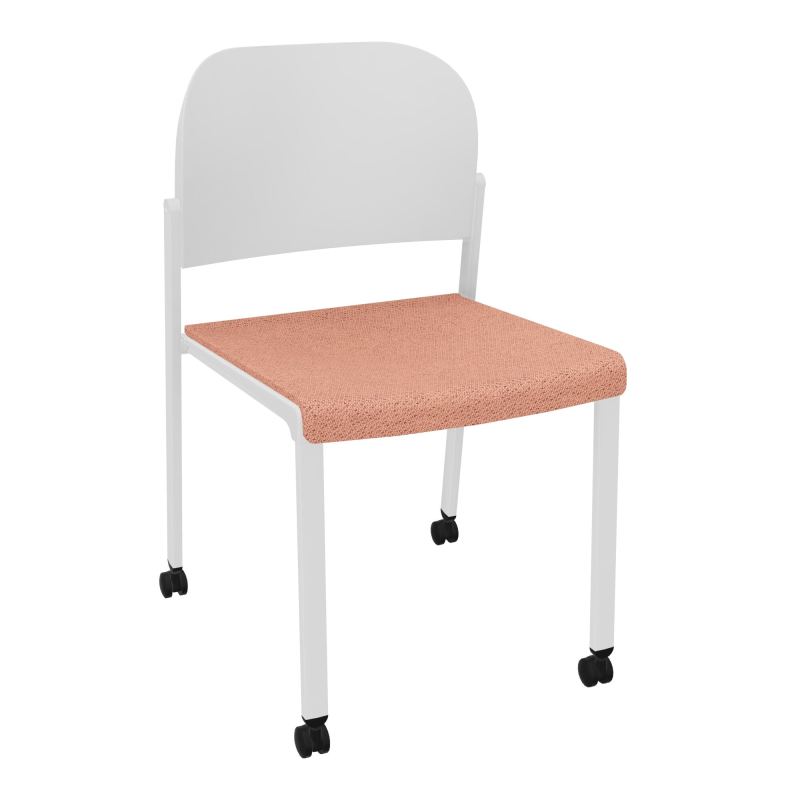ROMY CHAISE 4P ROULT ASSISE TISSU DOSSIER POLYPRO SANS ACCOUDOIRS BL SP PT