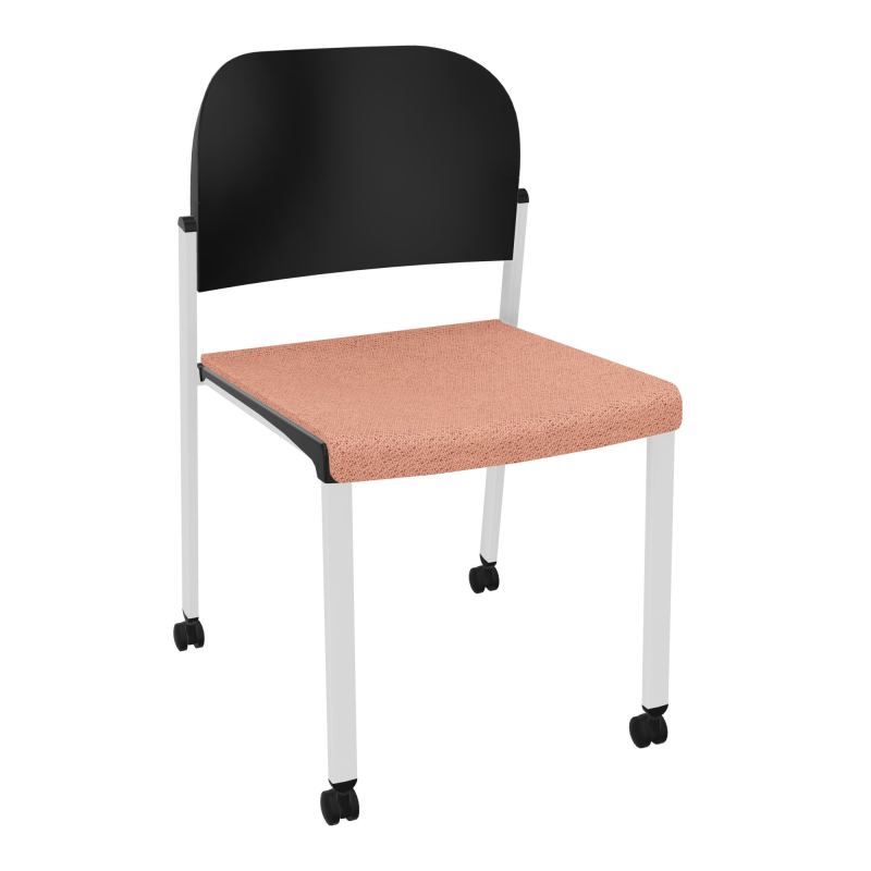 ROMY CHAISE 4P ROULT ASSISE TISSU DOSSIER POLYPRO SANS ACCOUDOIRS BL SP PU