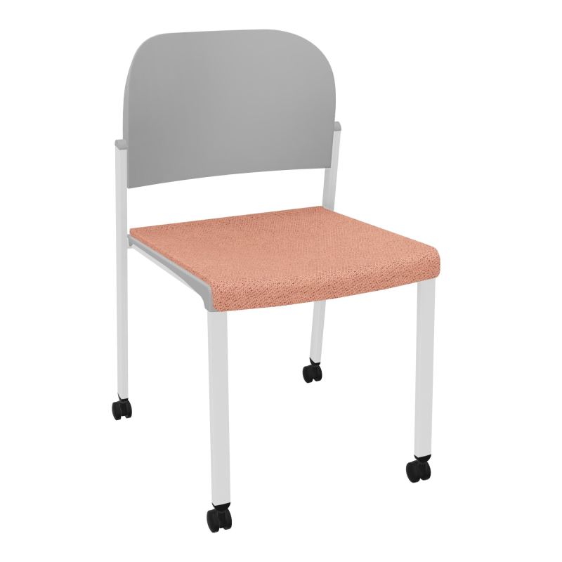 ROMY CHAISE 4P ROULT ASSISE TISSU DOSSIER POLYPRO SANS ACCOUDOIRS BL SP PX