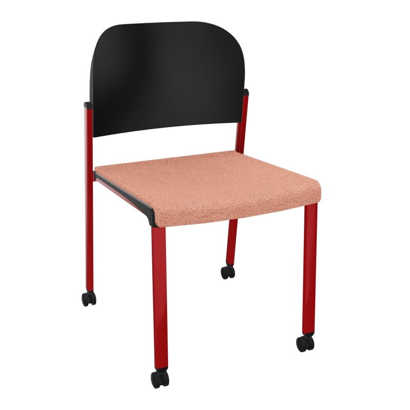 ROMY CHAISE 4P ROULT ASSISE TISSU DOSSIER POLYPRO SANS ACCOUDOIRS BL ZY PU