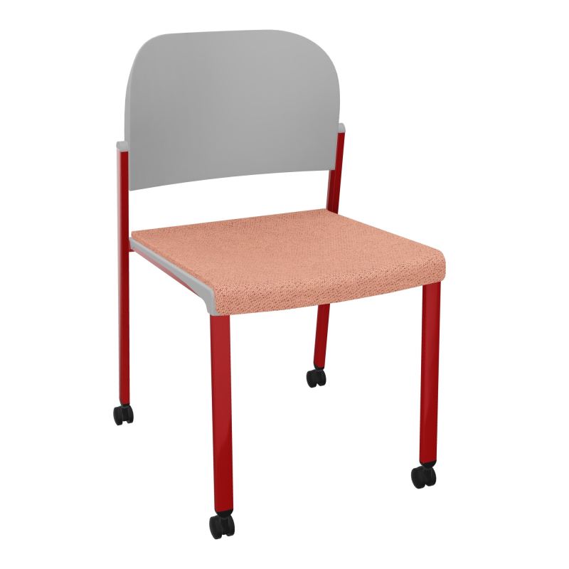 ROMY CHAISE 4P ROULT ASSISE TISSU DOSSIER POLYPRO SANS ACCOUDOIRS BL ZY PX