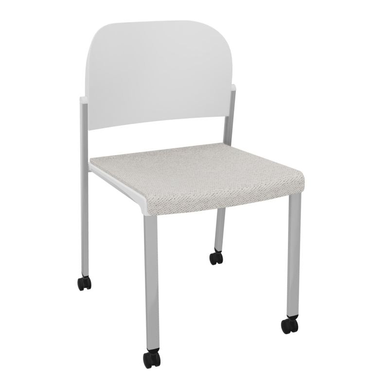 ROMY CHAISE 4P ROULT ASSISE TISSU DOSSIER POLYPRO SANS ACCOUDOIRS BM SB PT