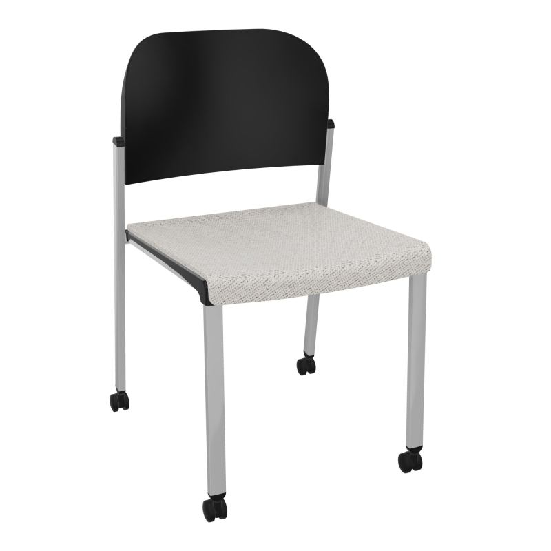 ROMY CHAISE 4P ROULT ASSISE TISSU DOSSIER POLYPRO SANS ACCOUDOIRS BM SB PU