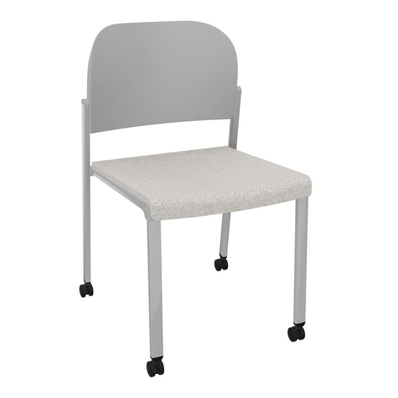 ROMY CHAISE 4P ROULT ASSISE TISSU DOSSIER POLYPRO SANS ACCOUDOIRS BM SB PX