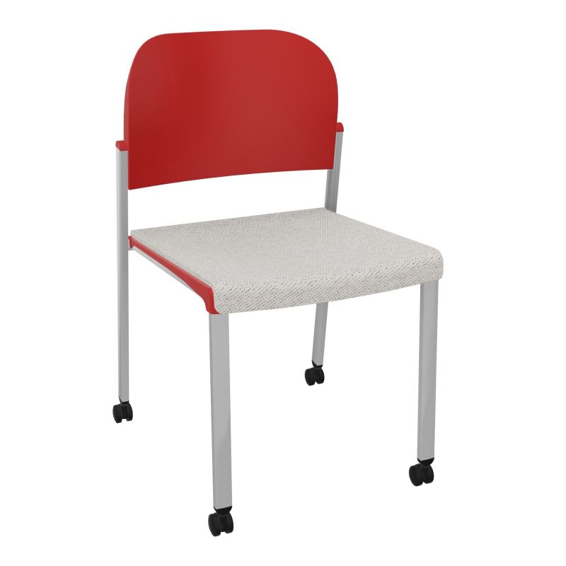 ROMY CHAISE 4P ROULT ASSISE TISSU DOSSIER POLYPRO SANS ACCOUDOIRS BM SB PZ