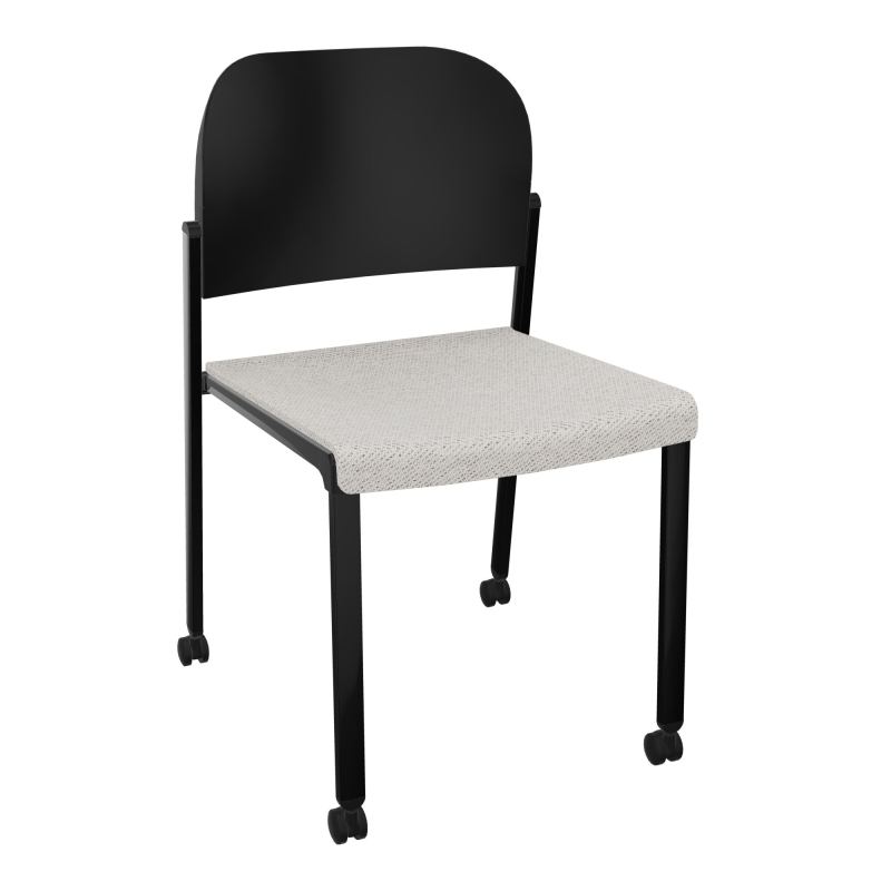 ROMY CHAISE 4P ROULT ASSISE TISSU DOSSIER POLYPRO SANS ACCOUDOIRS BM SG PU