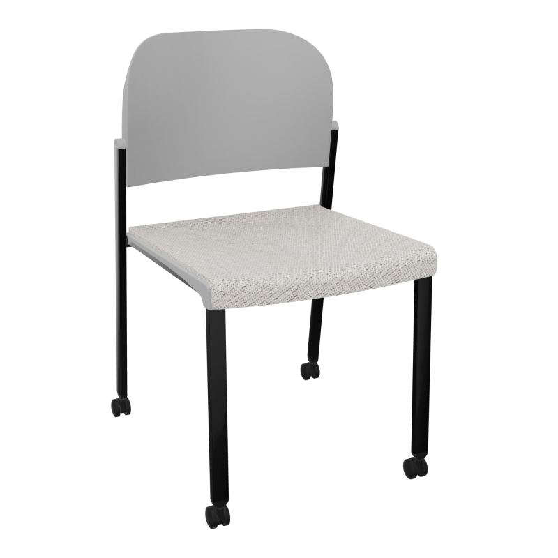 ROMY CHAISE 4P ROULT ASSISE TISSU DOSSIER POLYPRO SANS ACCOUDOIRS BM SG PX