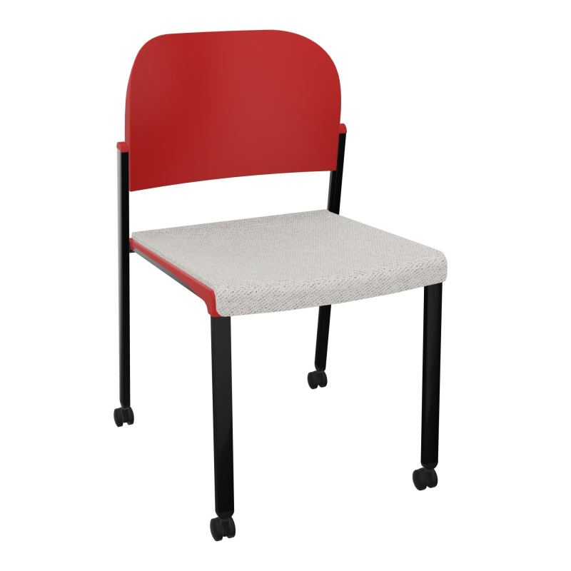 ROMY CHAISE 4P ROULT ASSISE TISSU DOSSIER POLYPRO SANS ACCOUDOIRS BM SG PZ