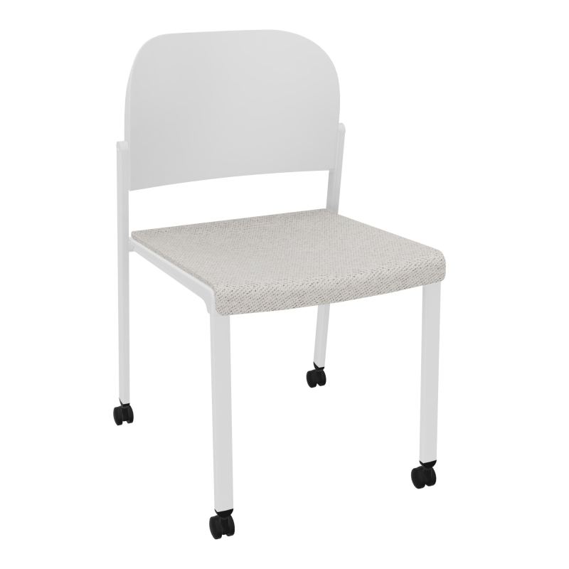 ROMY CHAISE 4P ROULT ASSISE TISSU DOSSIER POLYPRO SANS ACCOUDOIRS BM SP PT