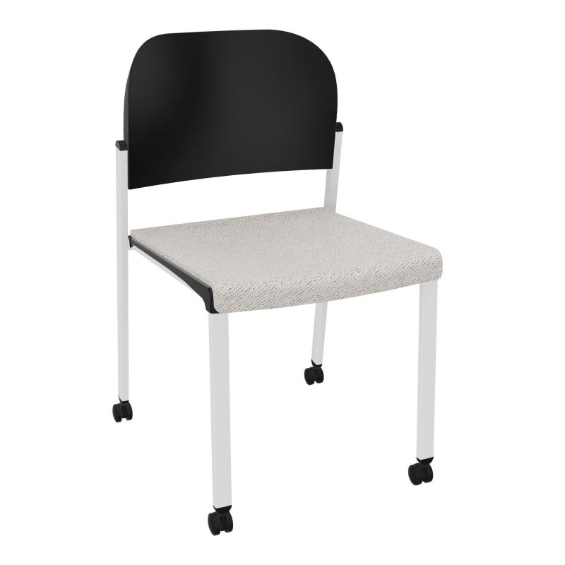ROMY CHAISE 4P ROULT ASSISE TISSU DOSSIER POLYPRO SANS ACCOUDOIRS BM SP PU