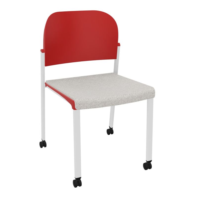 ROMY CHAISE 4P ROULT ASSISE TISSU DOSSIER POLYPRO SANS ACCOUDOIRS BM SP PZ