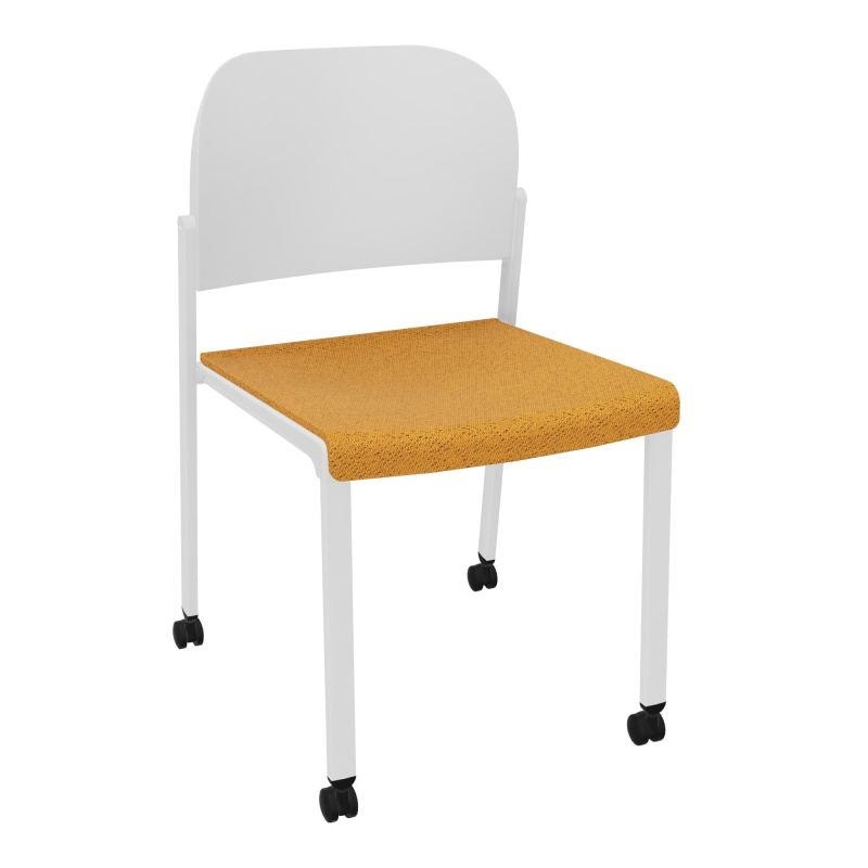 ROMY CHAISE 4P ROULT ASSISE TISSU DOSSIER POLYPRO SANS ACCOUDOIRS BO SP PT