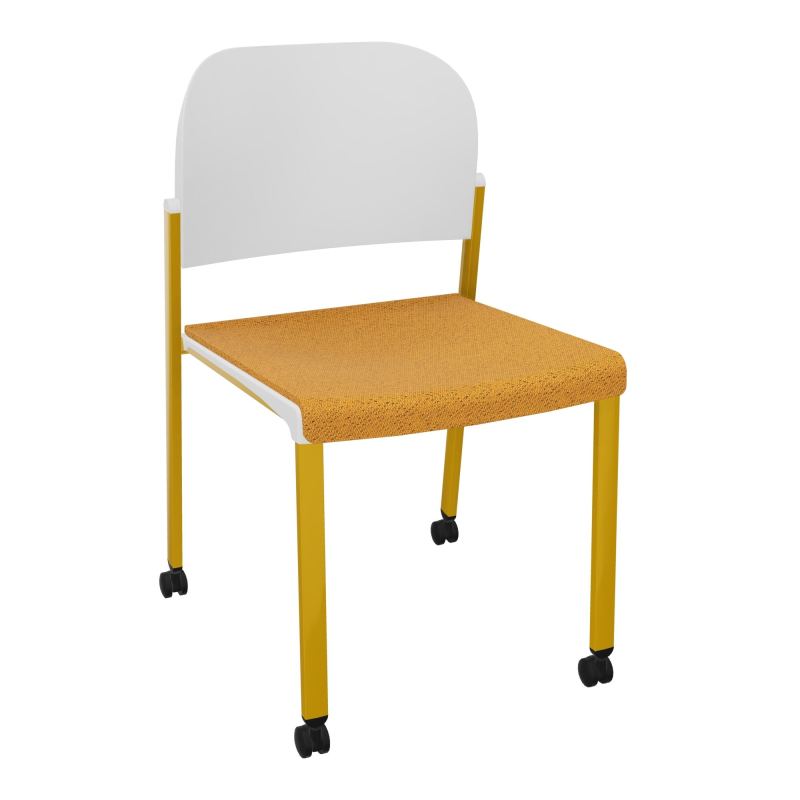 ROMY CHAISE 4P ROULT ASSISE TISSU DOSSIER POLYPRO SANS ACCOUDOIRS BO SX PT