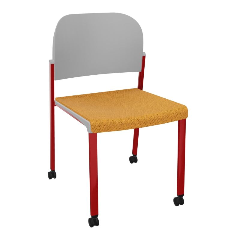 ROMY CHAISE 4P ROULT ASSISE TISSU DOSSIER POLYPRO SANS ACCOUDOIRS BO ZY PX