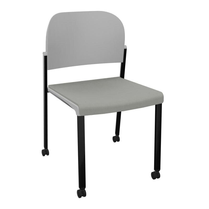 ROMY CHAISE 4P ROULT ASSISE TISSU DOSSIER POLYPRO SANS ACCOUDOIRS CA SG PX