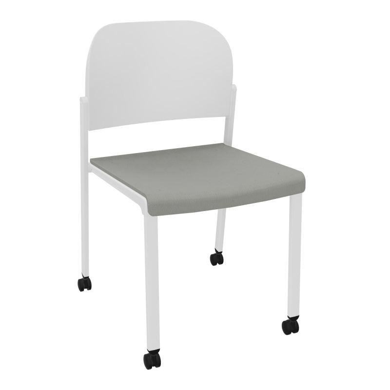 ROMY CHAISE 4P ROULT ASSISE TISSU DOSSIER POLYPRO SANS ACCOUDOIRS CA SP PT