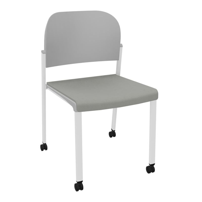 ROMY CHAISE 4P ROULT ASSISE TISSU DOSSIER POLYPRO SANS ACCOUDOIRS CA SP PX