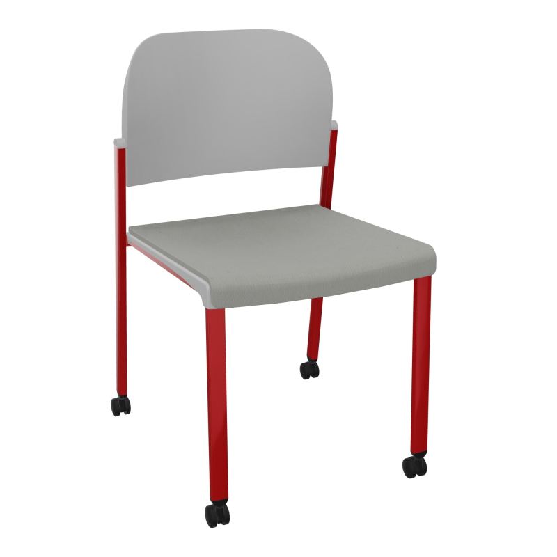 ROMY CHAISE 4P ROULT ASSISE TISSU DOSSIER POLYPRO SANS ACCOUDOIRS CA ZY PX