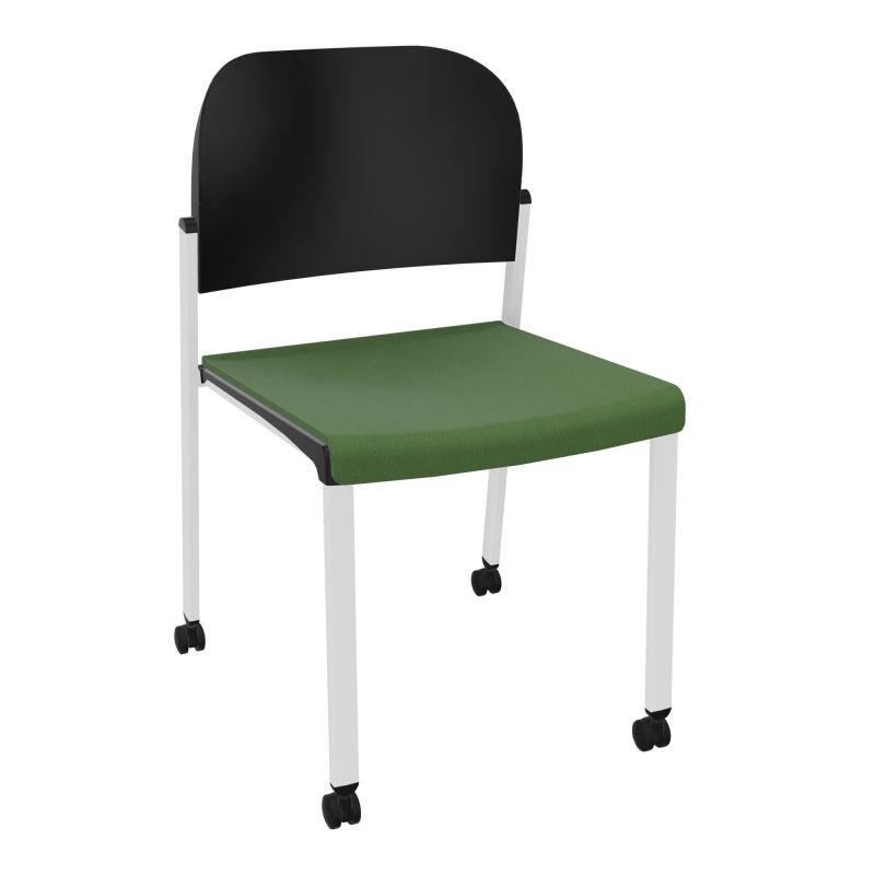 ROMY CHAISE 4P ROULT ASSISE TISSU DOSSIER POLYPRO SANS ACCOUDOIRS CE SP PU