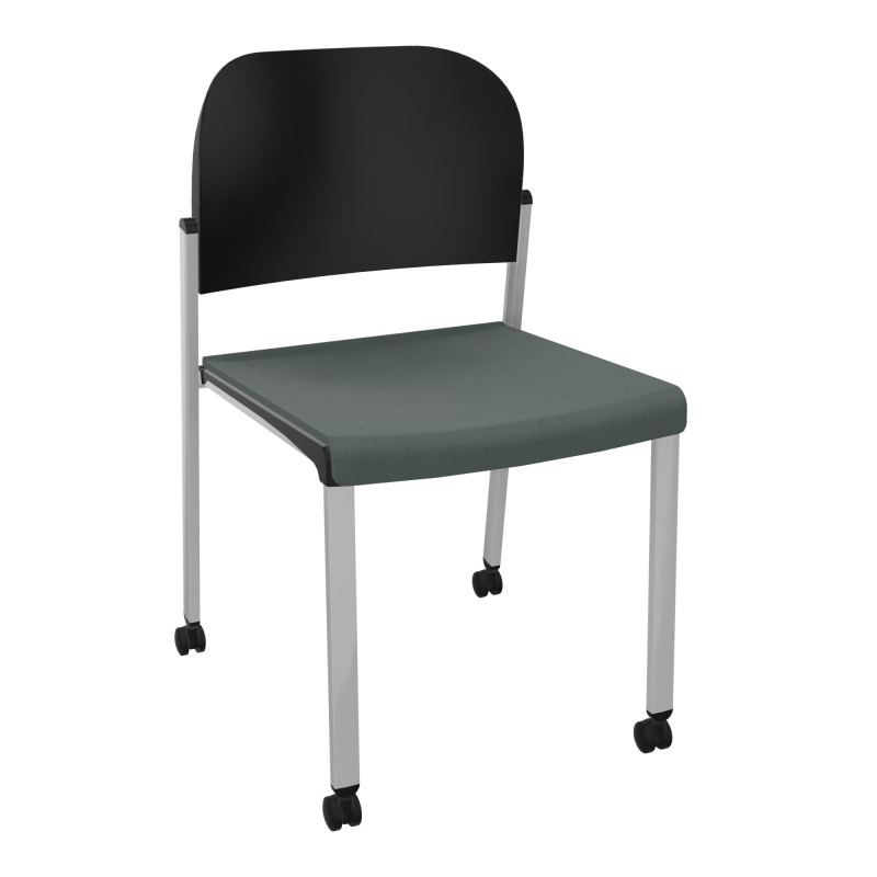 ROMY CHAISE 4P ROULT ASSISE TISSU DOSSIER POLYPRO SANS ACCOUDOIRS CF SB PU