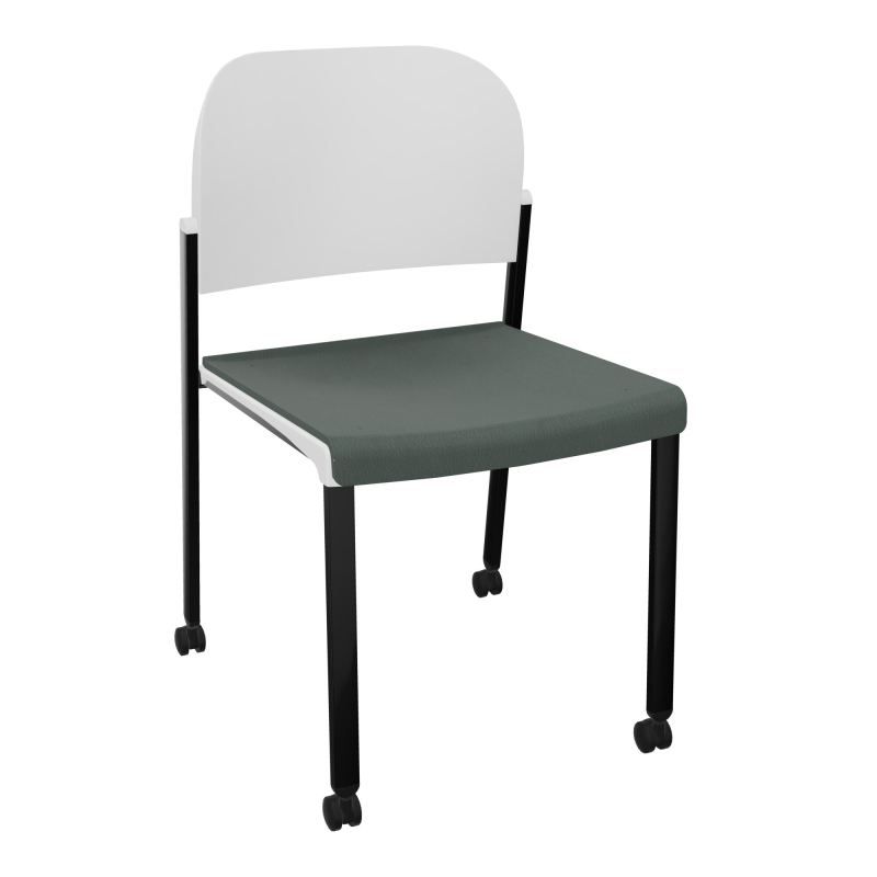 ROMY CHAISE 4P ROULT ASSISE TISSU DOSSIER POLYPRO SANS ACCOUDOIRS CF SG PT