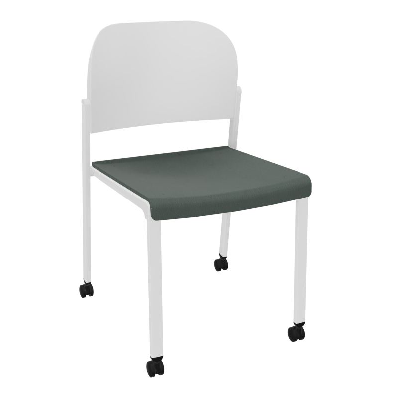 ROMY CHAISE 4P ROULT ASSISE TISSU DOSSIER POLYPRO SANS ACCOUDOIRS CF SP PT