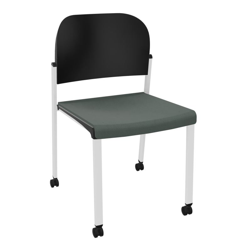 ROMY CHAISE 4P ROULT ASSISE TISSU DOSSIER POLYPRO SANS ACCOUDOIRS CF SP PU