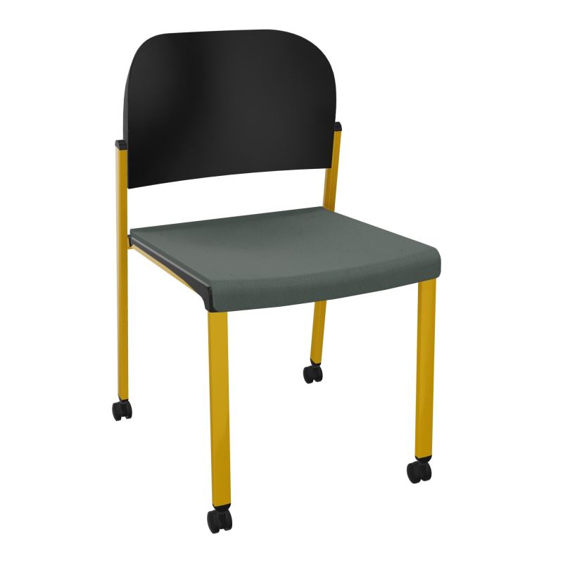 ROMY CHAISE 4P ROULT ASSISE TISSU DOSSIER POLYPRO SANS ACCOUDOIRS CF SX PU