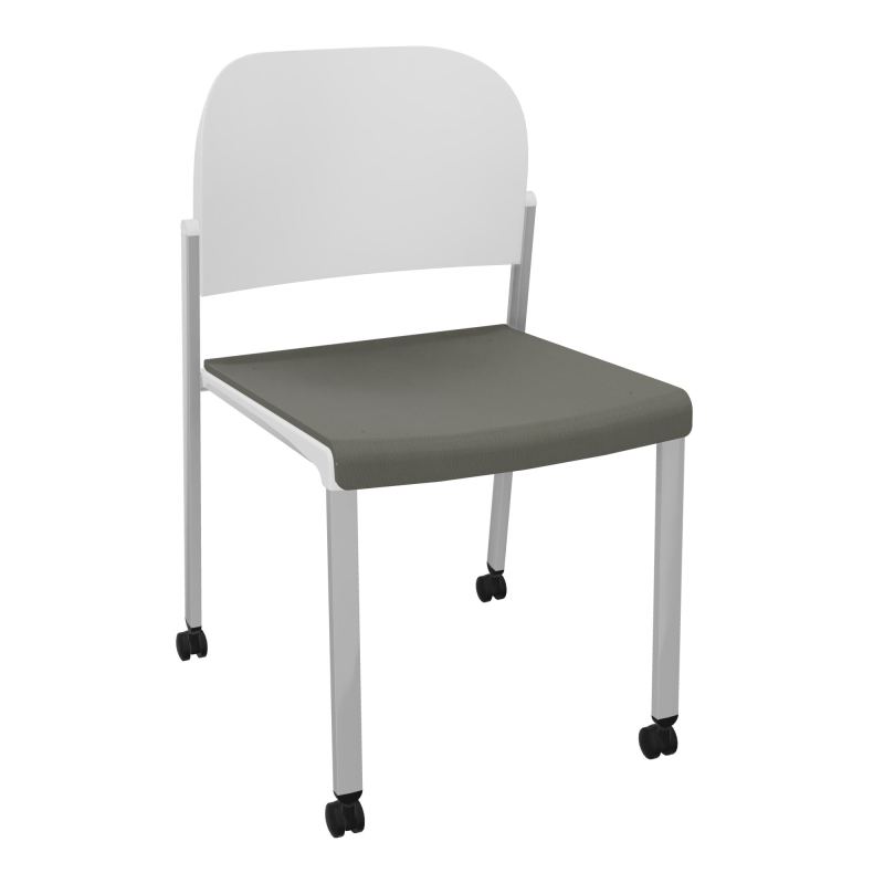 ROMY CHAISE 4P ROULT ASSISE TISSU DOSSIER POLYPRO SANS ACCOUDOIRS CH SB PT