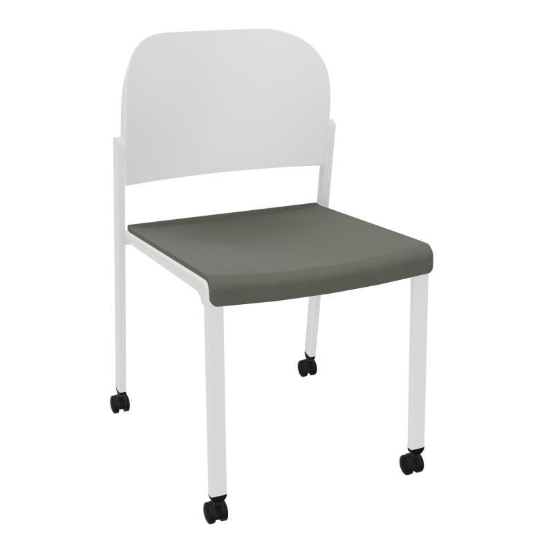 ROMY CHAISE 4P ROULT ASSISE TISSU DOSSIER POLYPRO SANS ACCOUDOIRS CH SP PT