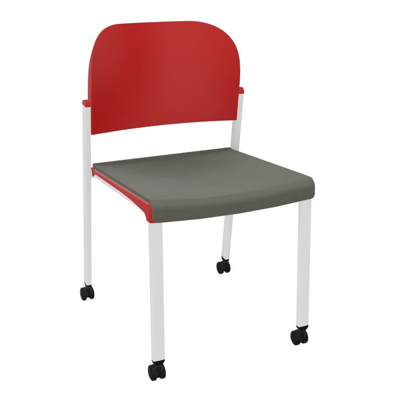 ROMY CHAISE 4P ROULT ASSISE TISSU DOSSIER POLYPRO SANS ACCOUDOIRS CH SP PZ