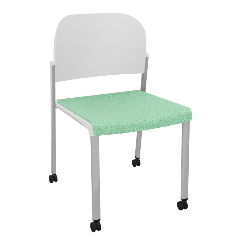 ROMY CHAISE 4P ROULT ASSISE TISSU DOSSIER POLYPRO SANS ACCOUDOIRS E4 SB PT