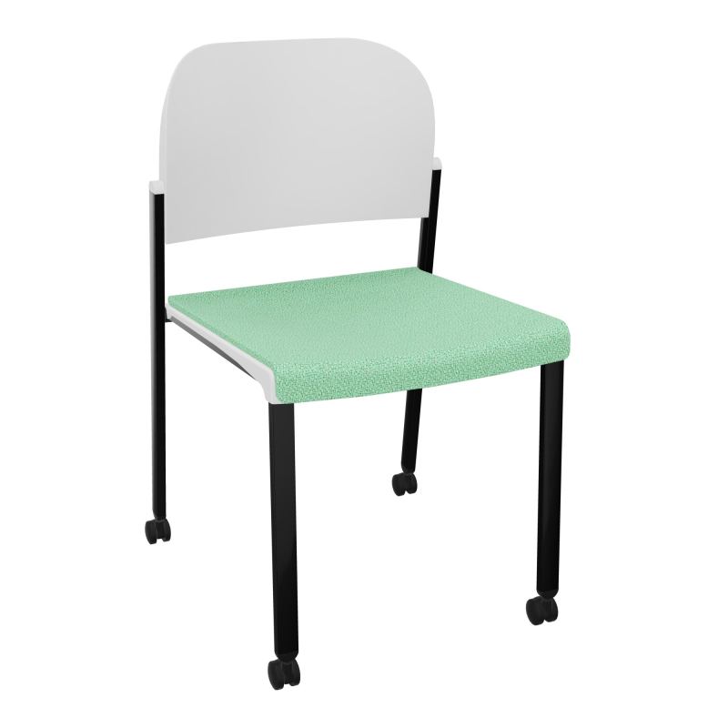ROMY CHAISE 4P ROULT ASSISE TISSU DOSSIER POLYPRO SANS ACCOUDOIRS E4 SG PT