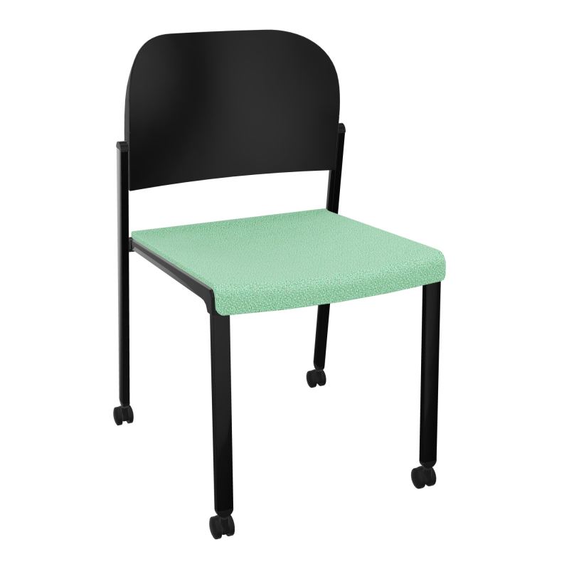 ROMY CHAISE 4P ROULT ASSISE TISSU DOSSIER POLYPRO SANS ACCOUDOIRS E4 SG PU
