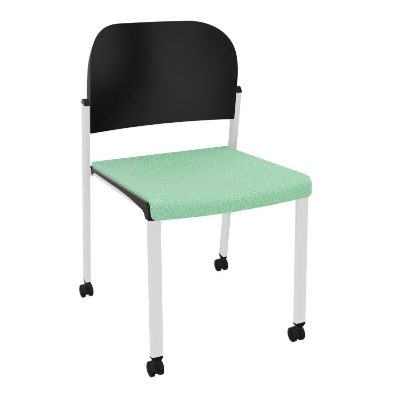 ROMY CHAISE 4P ROULT ASSISE TISSU DOSSIER POLYPRO SANS ACCOUDOIRS E4 SP PU