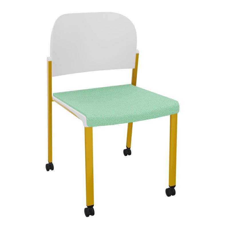 ROMY CHAISE 4P ROULT ASSISE TISSU DOSSIER POLYPRO SANS ACCOUDOIRS E4 SX PT