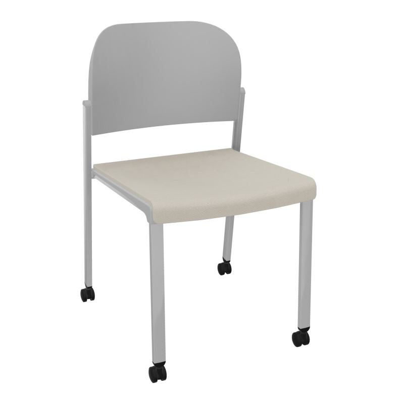 ROMY CHAISE 4P ROULT ASSISE TISSU DOSSIER POLYPRO SANS ACCOUDOIRS E5 SB PX