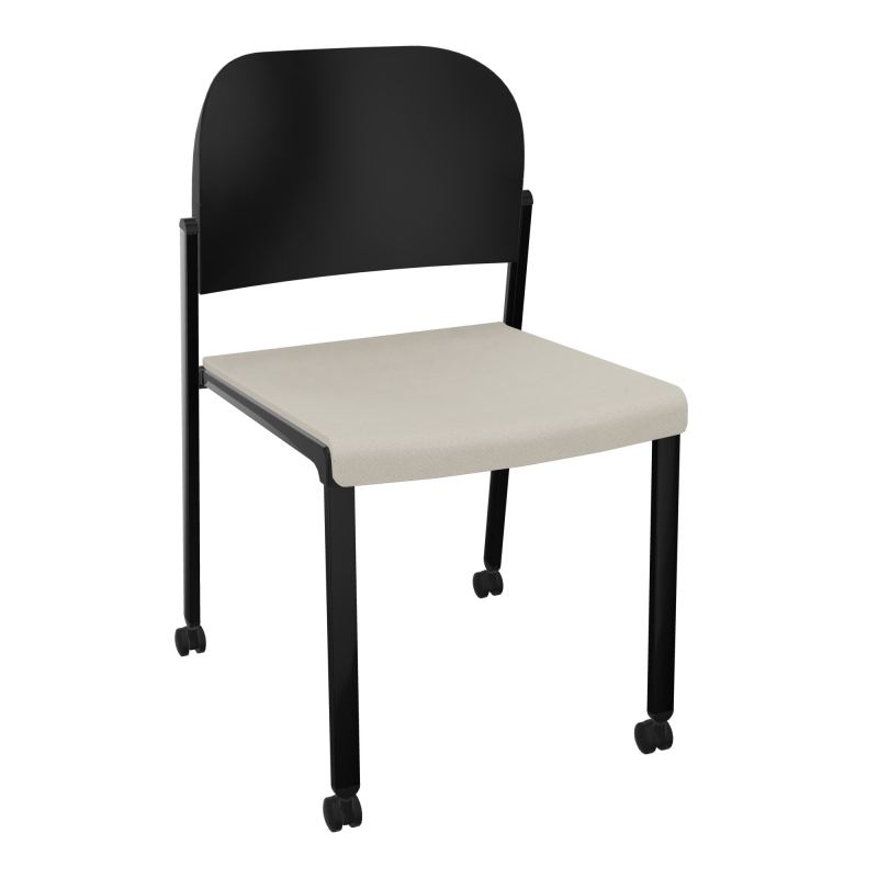 ROMY CHAISE 4P ROULT ASSISE TISSU DOSSIER POLYPRO SANS ACCOUDOIRS E5 SG PU