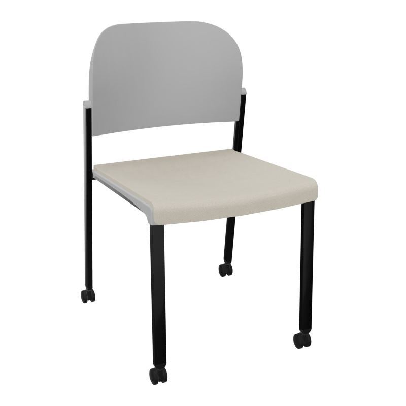 ROMY CHAISE 4P ROULT ASSISE TISSU DOSSIER POLYPRO SANS ACCOUDOIRS E5 SG PX