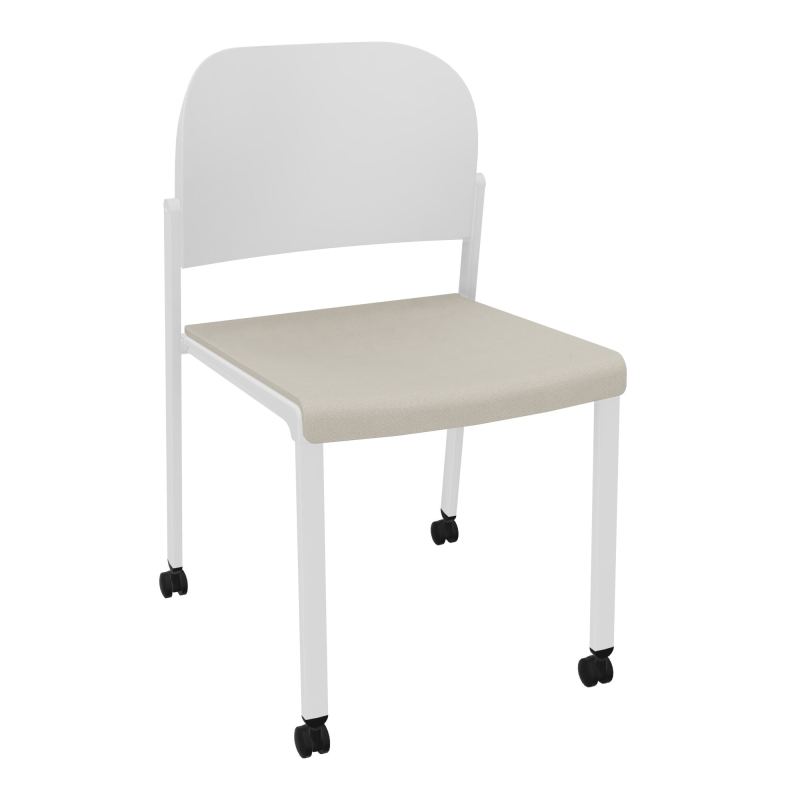 ROMY CHAISE 4P ROULT ASSISE TISSU DOSSIER POLYPRO SANS ACCOUDOIRS E5 SP PT