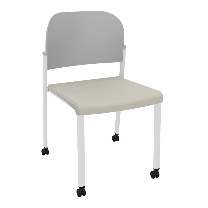 ROMY CHAISE 4P ROULT ASSISE TISSU DOSSIER POLYPRO SANS ACCOUDOIRS E5 SP PX