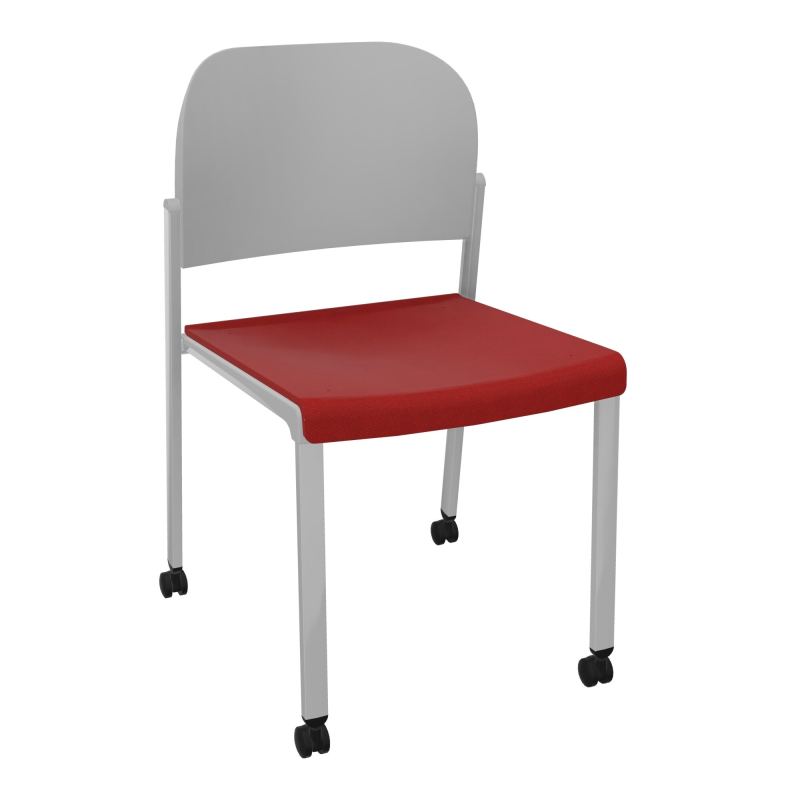 ROMY CHAISE 4P ROULT ASSISE TISSU DOSSIER POLYPRO SANS ACCOUDOIRS E6 SB PX