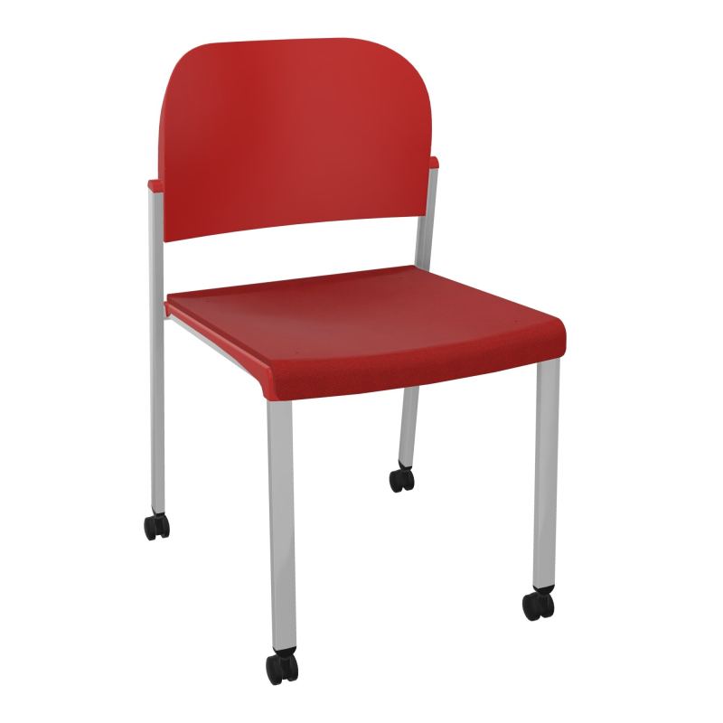 ROMY CHAISE 4P ROULT ASSISE TISSU DOSSIER POLYPRO SANS ACCOUDOIRS E6 SB PZ