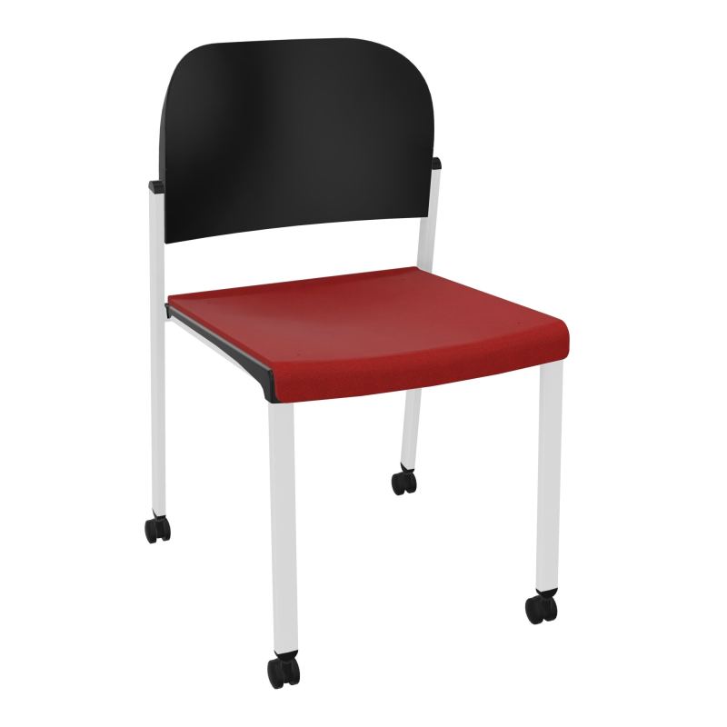 ROMY CHAISE 4P ROULT ASSISE TISSU DOSSIER POLYPRO SANS ACCOUDOIRS E6 SP PU